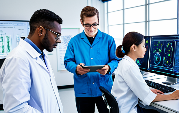 **
"A team of diverse engineers in a bright, modern laboratory, fully clothed in appropriate lab attire, working on a complex robotic arm, surrounded by computer screens displaying code and schematics, safe for work, perfect anatomy, correct proportions, professional photograph, family-friendly, high quality, appropriate content. The focus is on innovation and collaboration."
**