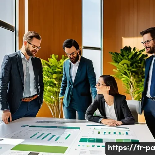 Home 11 변리사와 ESG 관련 특허 사례 - **Prompt 1: "The French ESG Patent Summit"**
A vibrant and professional scene inside a modern, s...