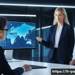 변리사 시험에서의 최신 트렌드 - A modern, professional office scene featuring a diverse group of legal experts and technology specia...